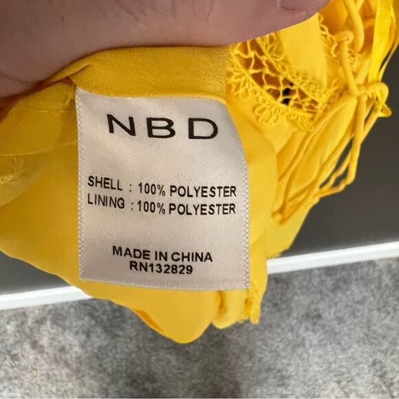 NWT Revolve x NBD Chels Dress in Vibrant Yellow | Size XXS - Picture 8 of 9